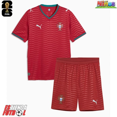 Portugal Primera Equipación Niños Mundial 2026 Manga Corta (+ Pantalones cortos)